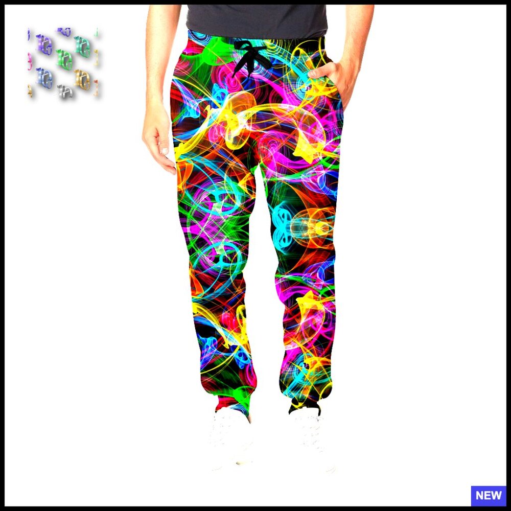 3D Graphic Jogger Sweatpants Casual Retro Active Pants with Drawstring Waist